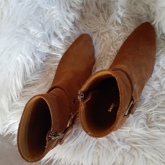 Saint Laurent Leather Booties - Picture 5 of 8